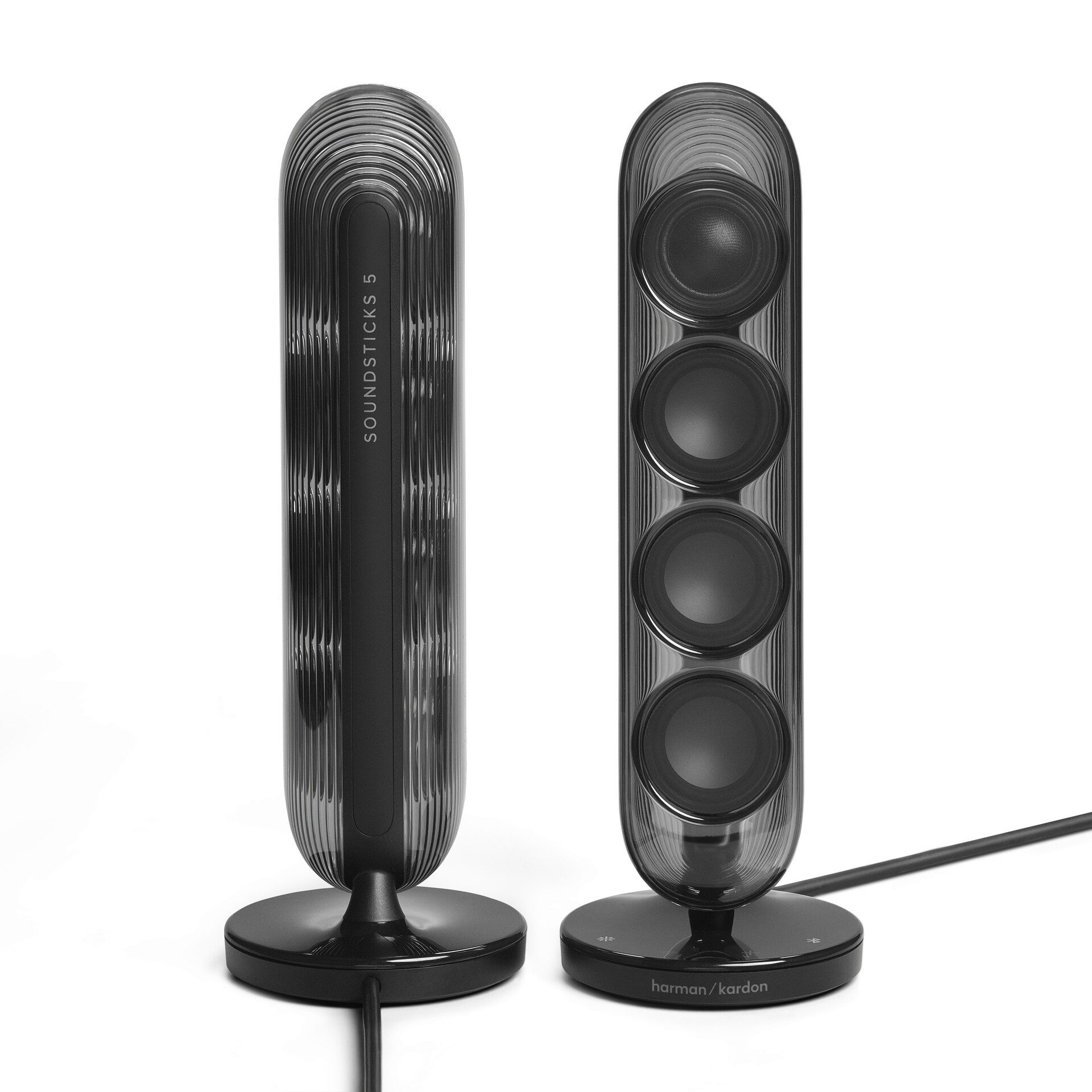 Harman/Kardon SoundSticks 5 2.1 Soundsystem 2.1 (A2DP Bluetooth, Bluetooth, AVRCP Bluetooth, 190 W, 2.1-Channel Bluetooth Speaker mit HDMI) – Bild 4 von 5