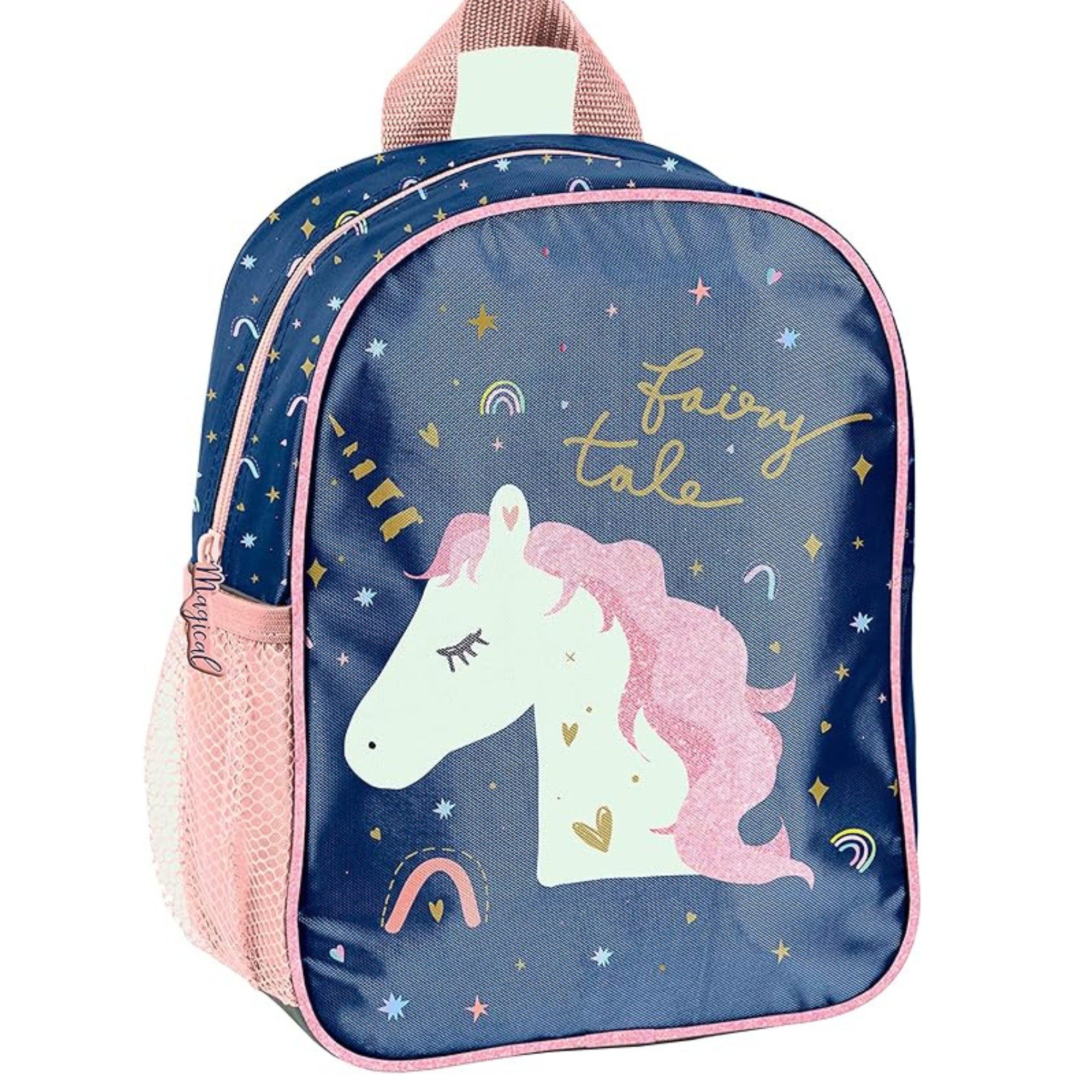GOLDKIDS Ранцы Unicorn Einhorn Rucksack Kinder, (Schultasche Kindergarten mit Aufdruck, 1-tlg., Kinderrucksack für Mädchen), Kinder Geschenk inkl. leuchtende Anhänger