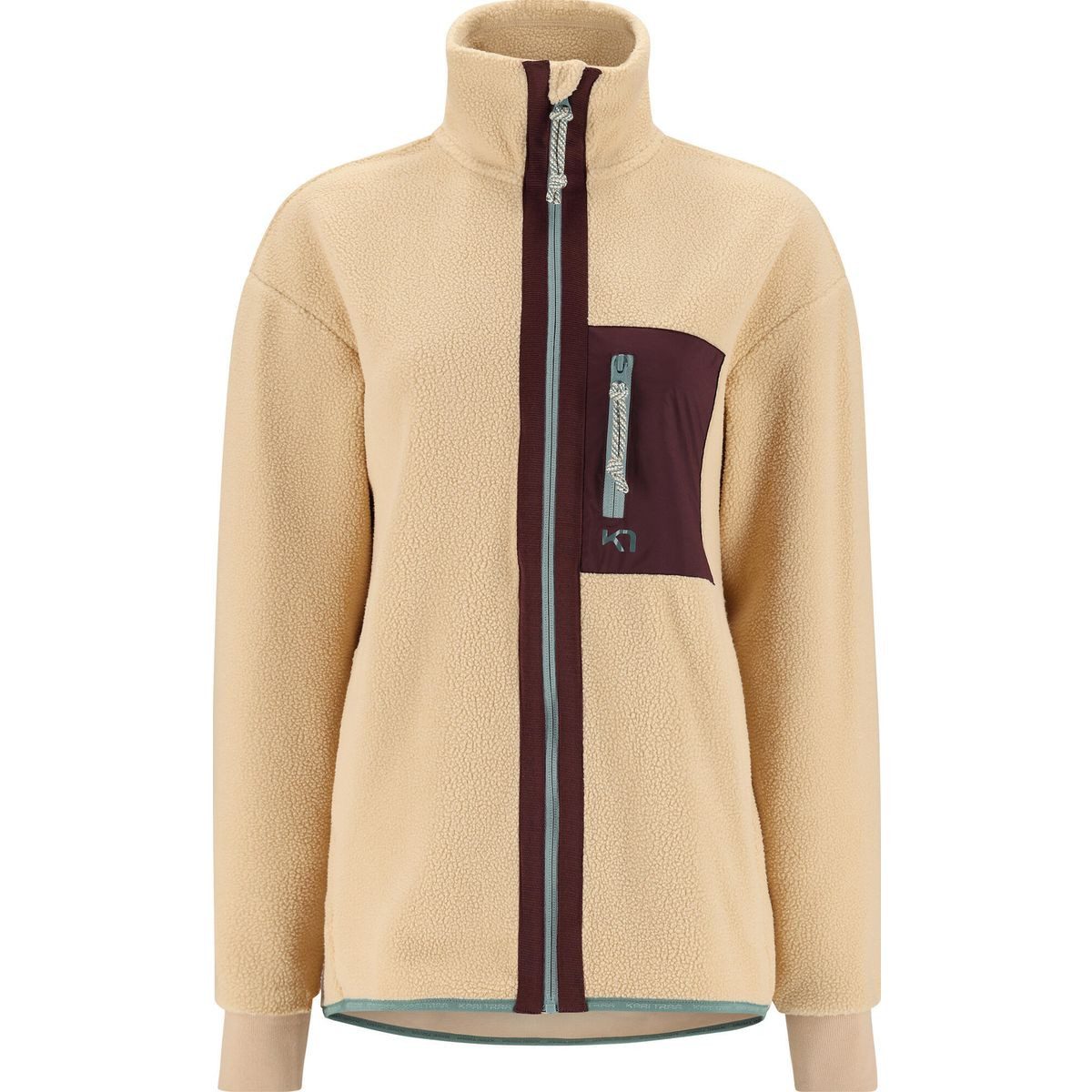 Kari Traa Kapuzenstrickjacke ANE Pile Jacket Vielseitige Damenjacke für Outdoor-Aktivitäten und Alltag mit