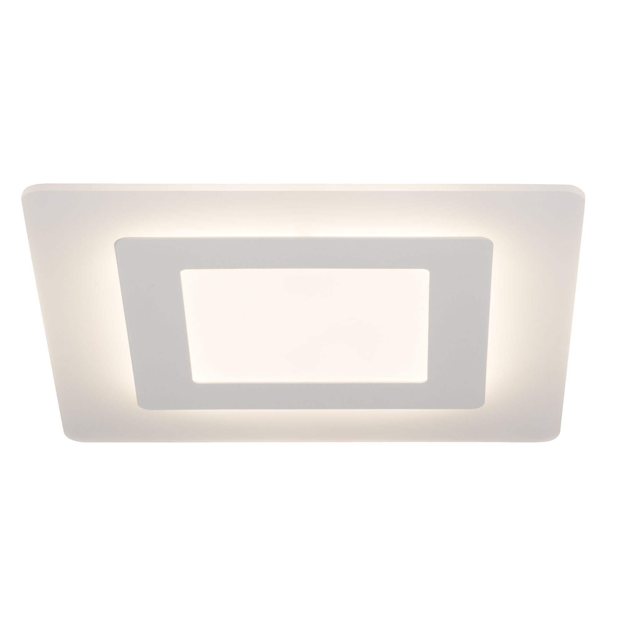 AEG LED Deckenleuchte Xenos, LED fest integriert, Warmweiß, 35 x 35 cm, 3300 lm, warmweiß, Aluminium/Acryl, weiß | Deckenlampen