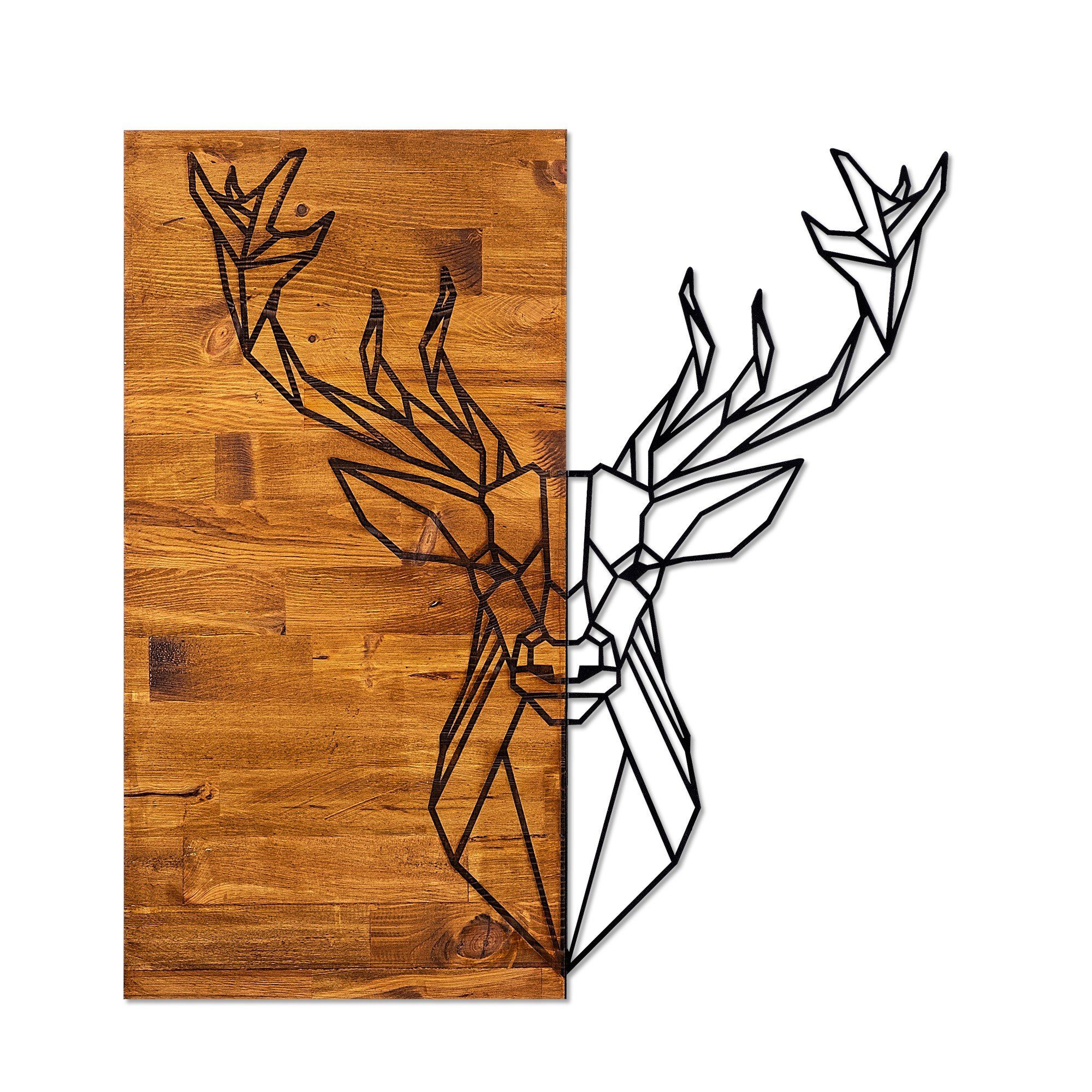 Wallity Wanddekoobjekt 50% WOOD (Thickness: 3 cm) / 50% METAL, 56 x 58 cm L günstig online kaufen