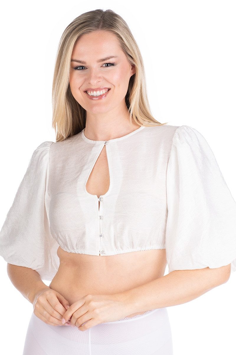 PURPLE LINE by Spieth & Wensky Dirndlbluse Dirndlbluse - KATE - weiß