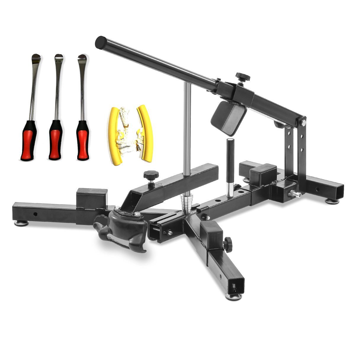 ConStands Reifenmontagemaschine Set Motorrad Reifenmontiergerät MD4B 12-21" + Montiereisen + Felgensch