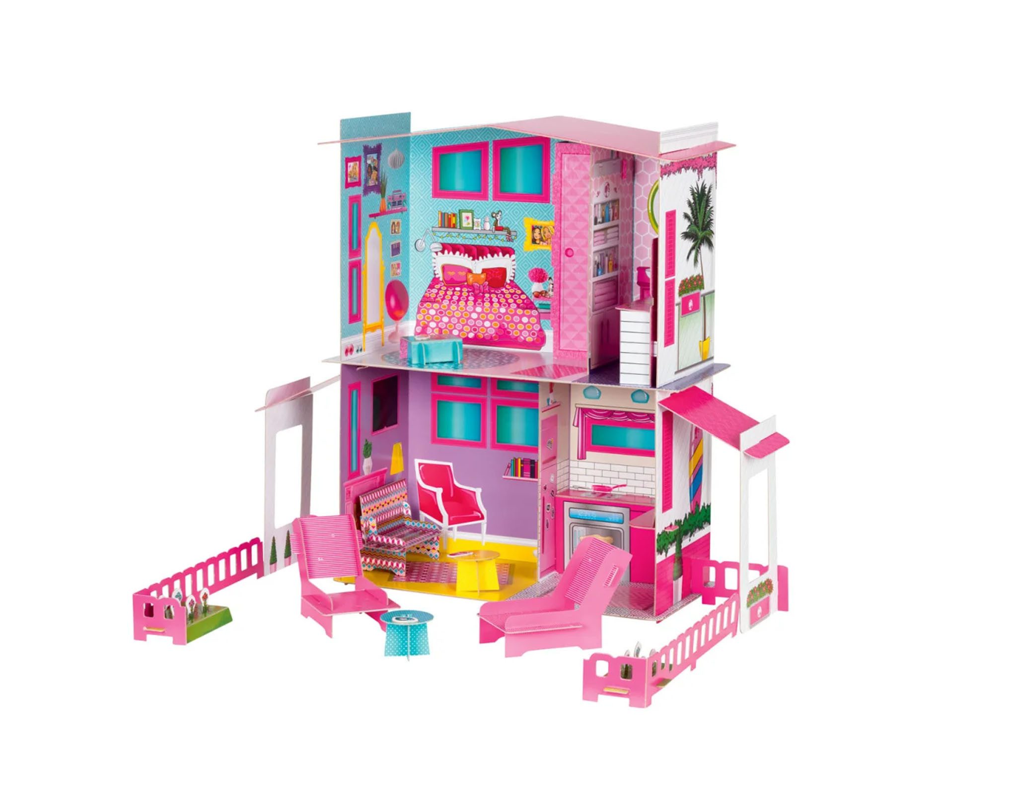 Lisciani Puppenhaus Lisciani Barbie Dream Summer, zweistöckige Villa 73 x 67 x 22 cm