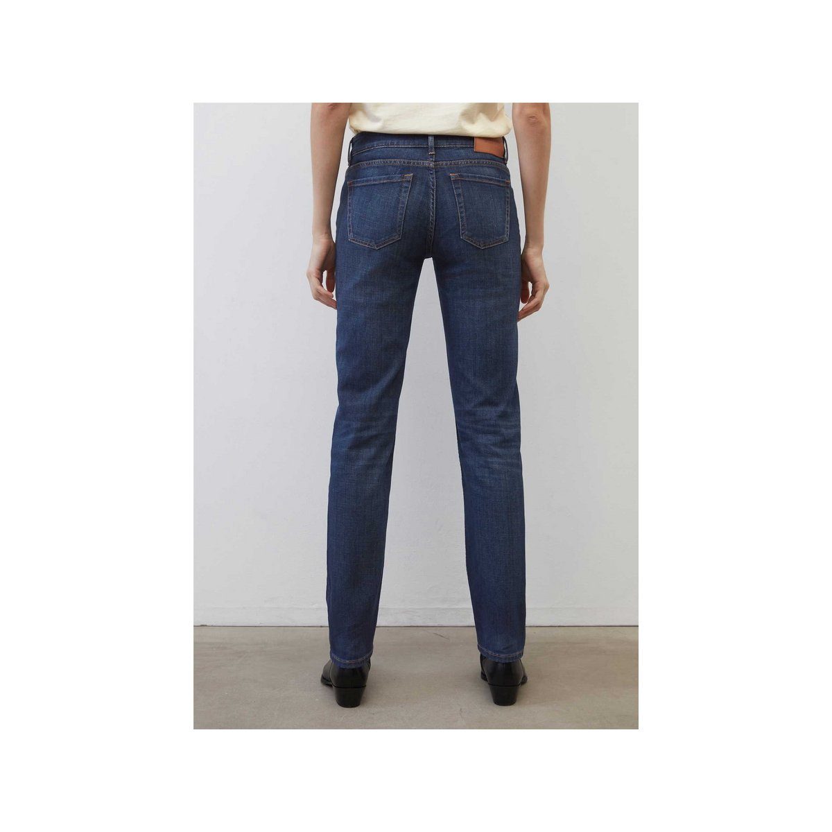Straight-Jeans (1-tlg) dunkel-blau Marc bequem O'Polo