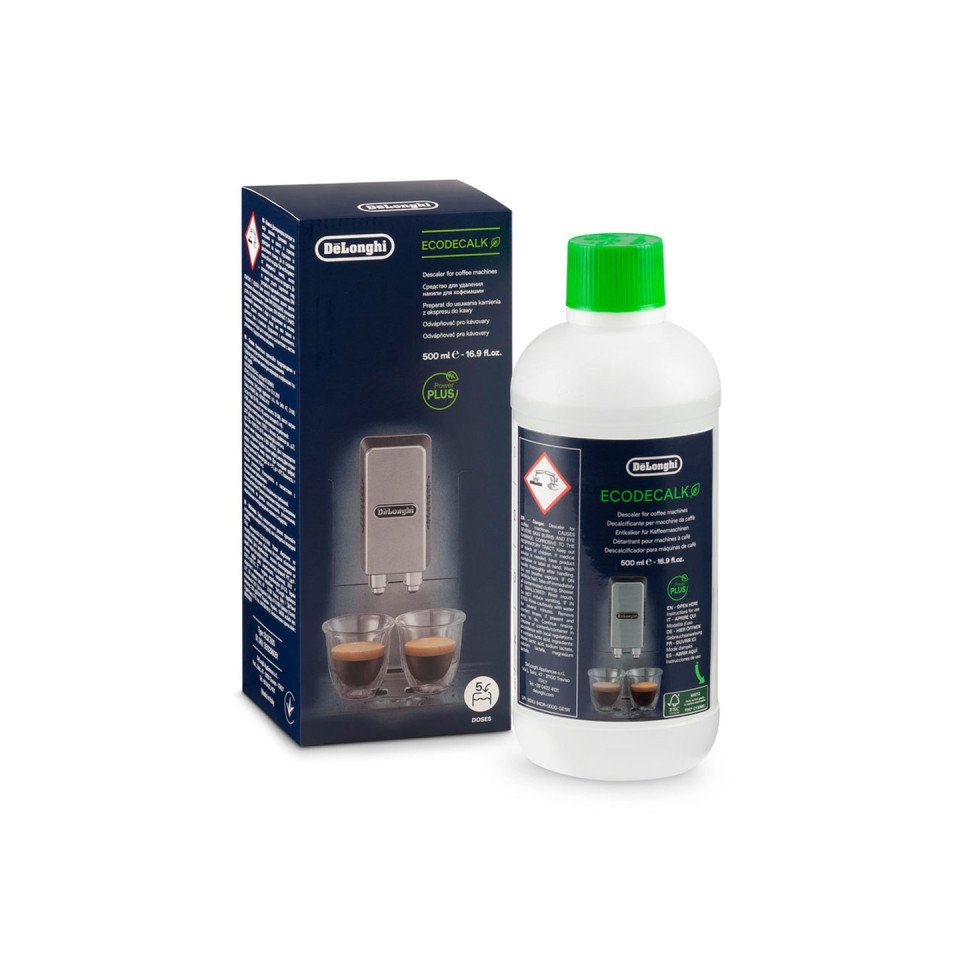 De'Longhi Flüssigentkalker DeLonghi EcoDecalk, 500 ml DLSC500 (AS00006180) Kaffeevollautomaten-Reinigungsset