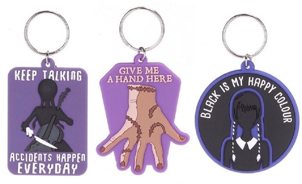 PYRAMID Schlüsselanhänger Schlüsselanhänger 6cm Kinder Anhänger keychain Wednesday Hand, Wednesday Wednes Adams family Familie