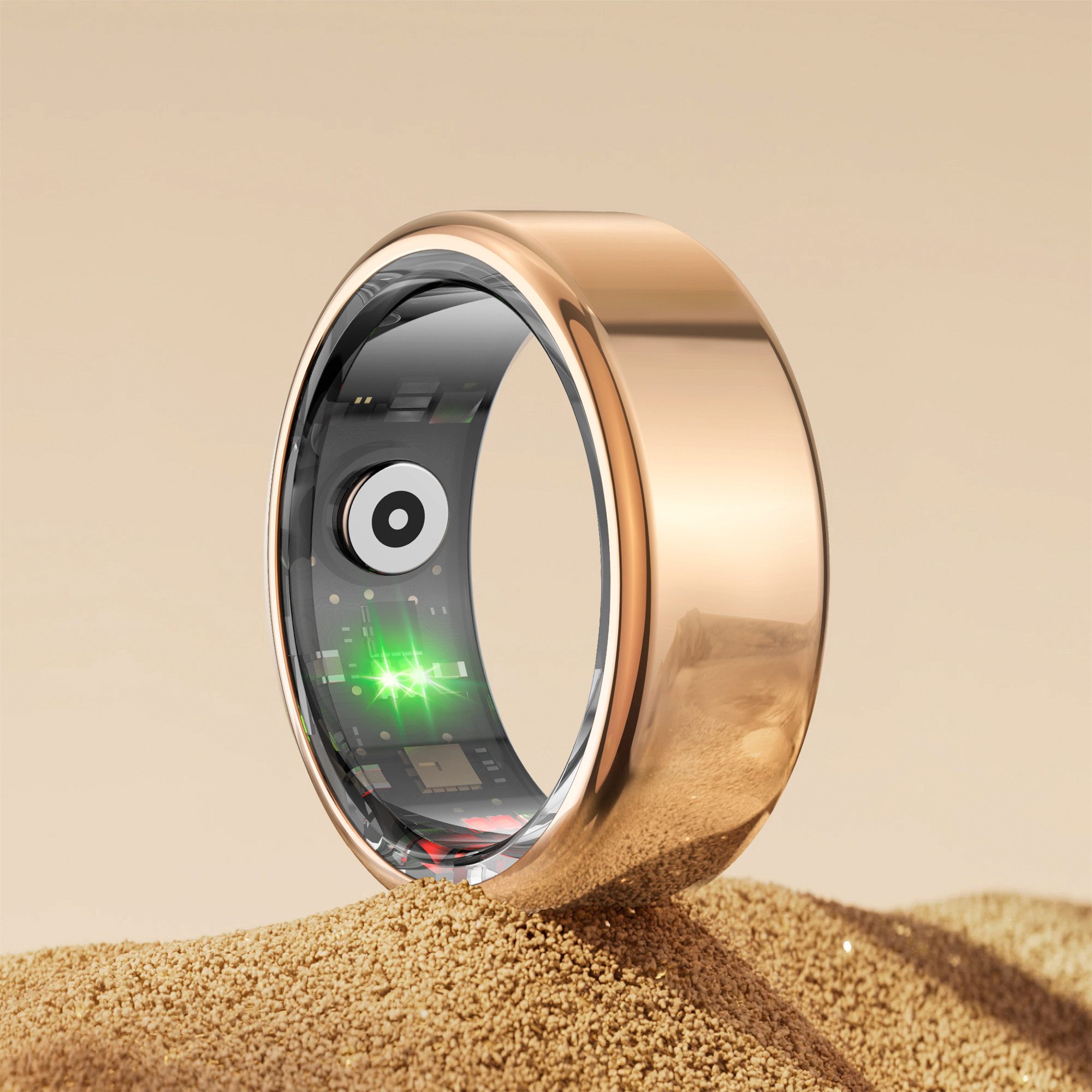 Sanorum Smart Ring für Herren und Damen Titan gefertigt Smartringe Smartwatch (Gesundheits Tracker Ring) mit Herzfrequenz, Blutsauerstoff, Menstruationszyklus, Schlafqualitätsanalyse, mehrere Sportmodi, IP68 Wasserdicht Smartringe, Fitness- und Wellness-Tracker, für iOS & Android