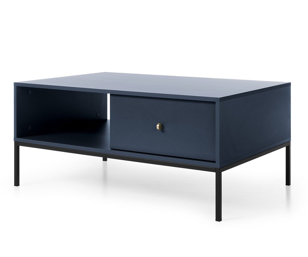Feldmann-Wohnen Couchtisch Mono (Mono, Couchtisch mit 1 Schublade), 103,5cm marineblau