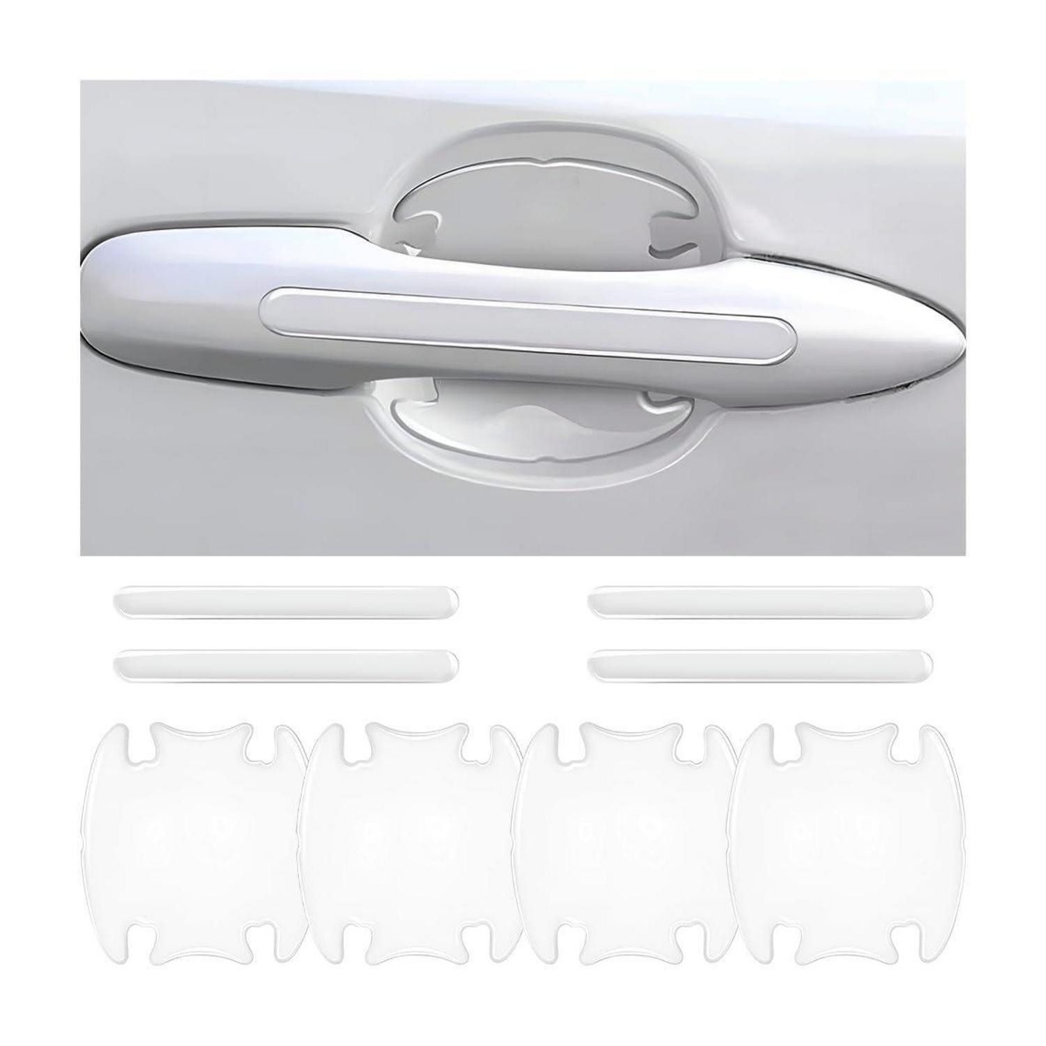LuxusKollektion Lackschutzfolie Türgriffschutzfolie 8er Set transparent selbstklebend Kratzschutz