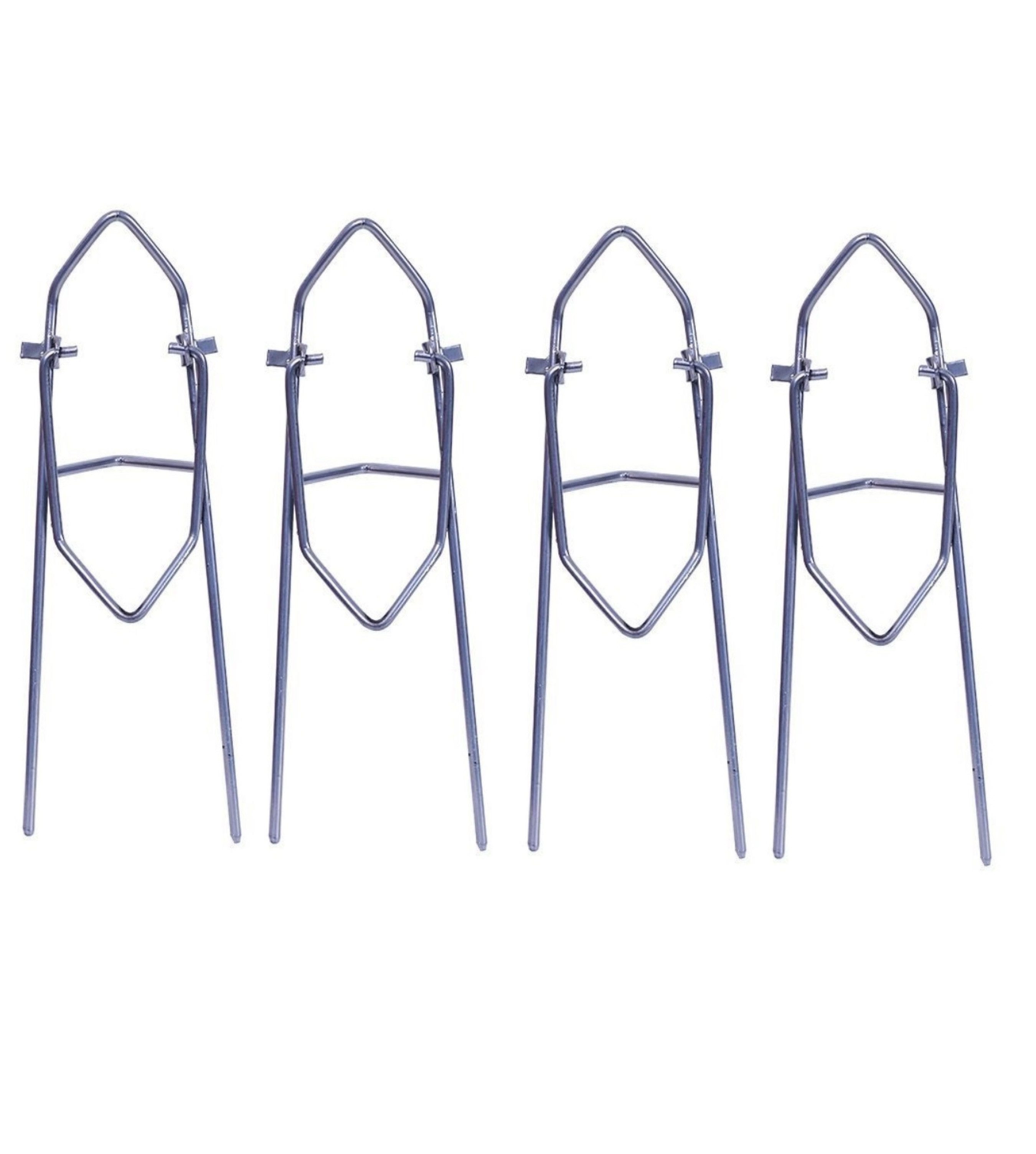 Angelkescher 4er Set Angelrutenhalter Boden, Rutenhalter aus Metall - Rutenständer