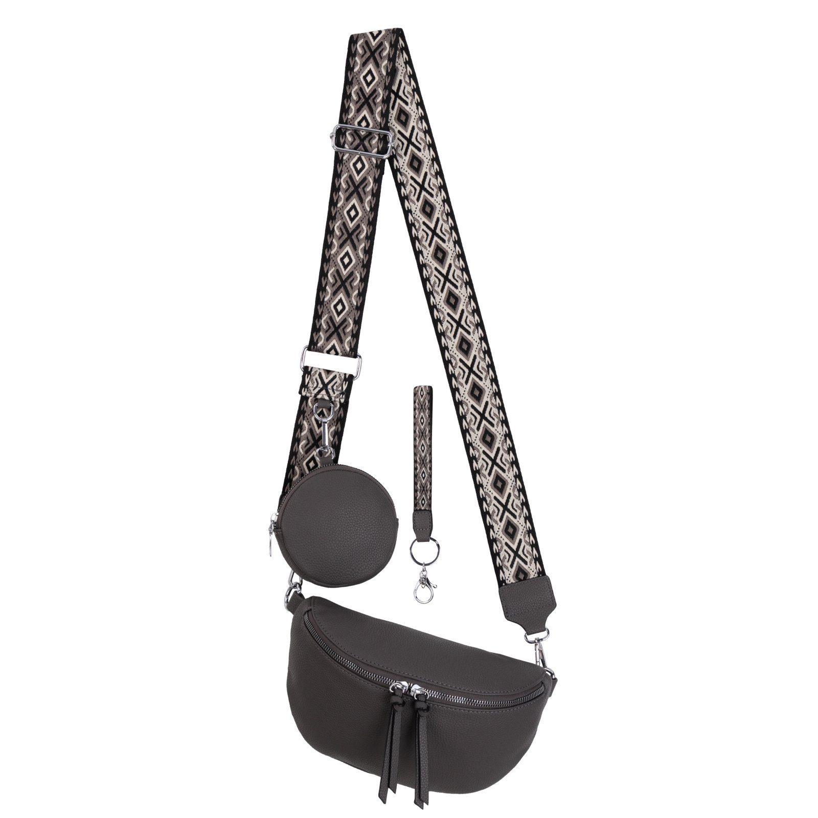 Gürteltasche Bauchtasche Umhängetasche Crossbody-Bag Kunstleder Italy-Design