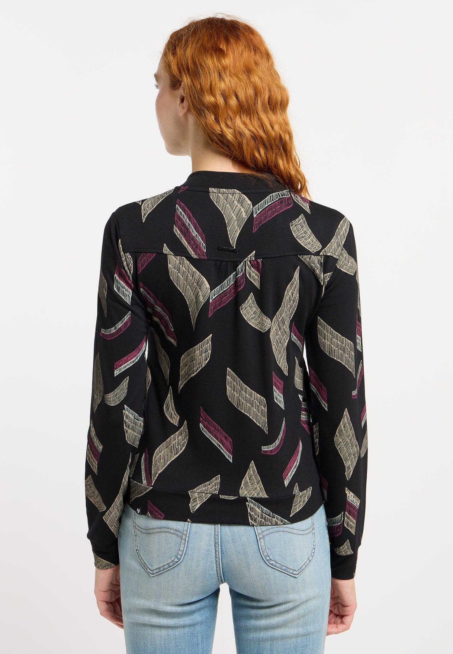 Ragwear Sweatjacke KENIANE PRINT mit Reißverschluss, aus Polyester, Viskose und Elasthan, Langarm – Bild 3 von 5