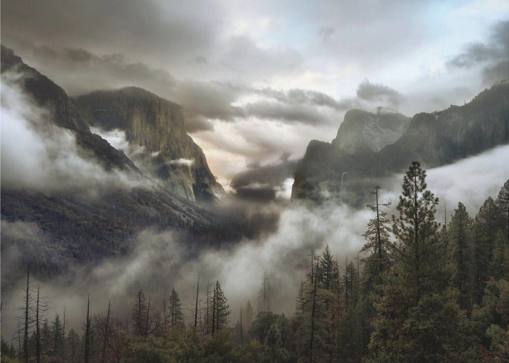 Papermoon Leinwandbild "Upper Valley Morning" von Gary Perlow, 250 g/m² Galeriedruck, Auf Holzkeilrahmen, brillante UV-beständige Farben, Made in Germany