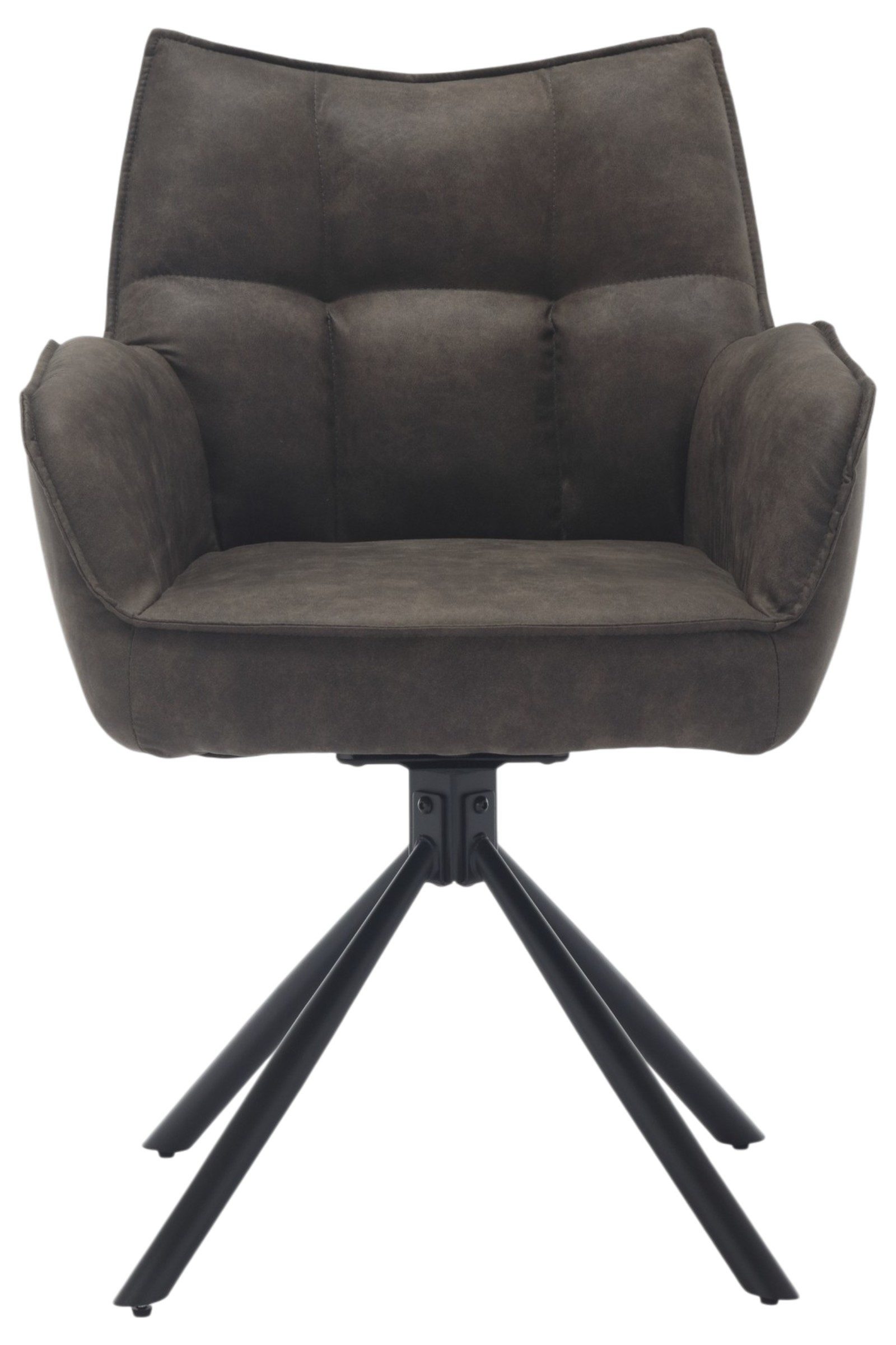 möbelando Armlehnstuhl Armlehnstuhl >Bonanza< (2er-Set) Drehfunktion, Federkern, olive - (2er-Set), (2er-Set) Drehfunktion, Federkern, anthrazit - 62x89x62 (BxHxT)