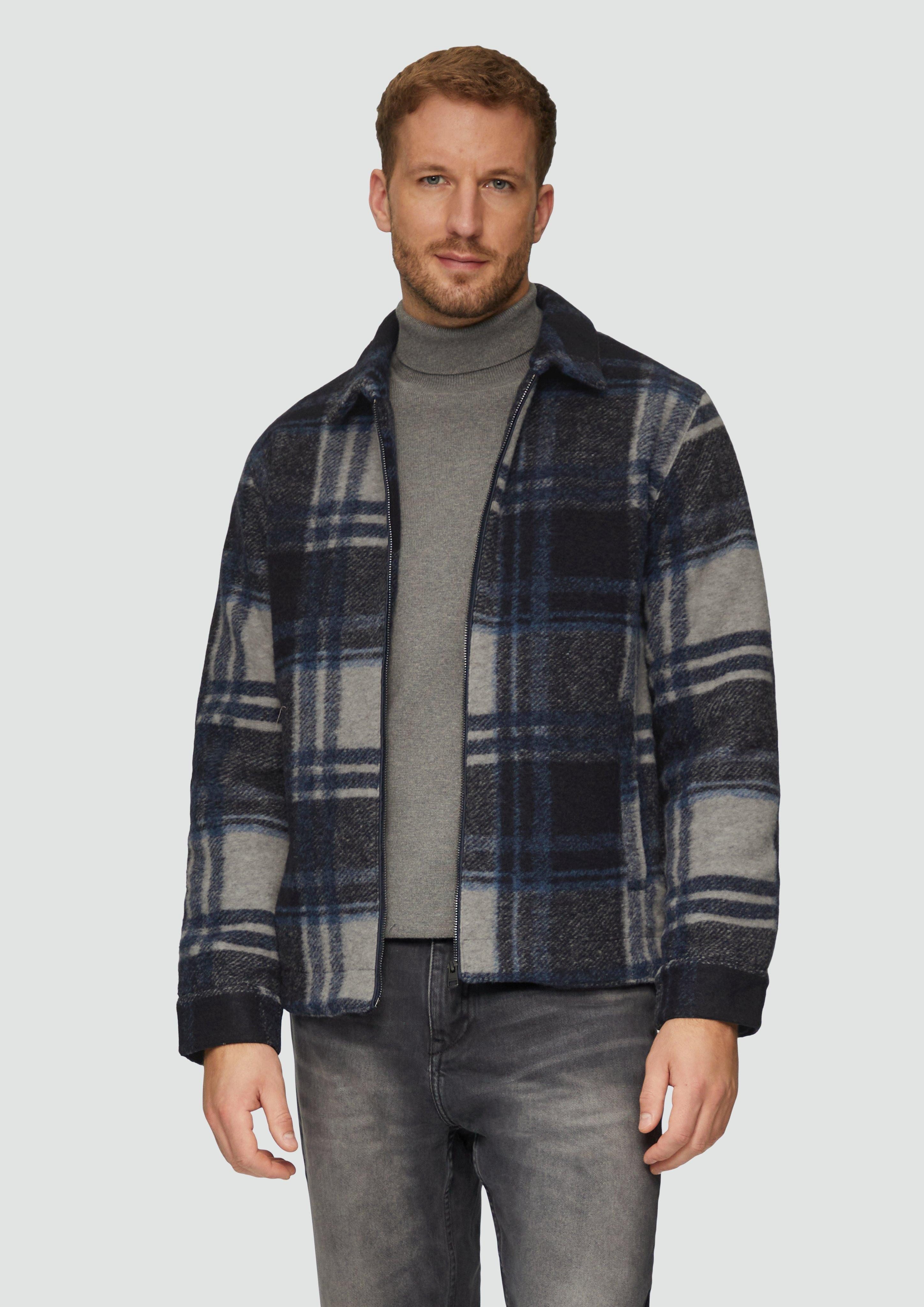 s.Oliver Allwetterjacke Karierte Hemdjacke aus Wollmix günstig online kaufen
