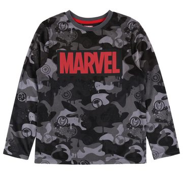 Sarcia.eu Pyjama MARVEL Pyjama langärmelig, grau, Militär-Print 7-8 Jahre