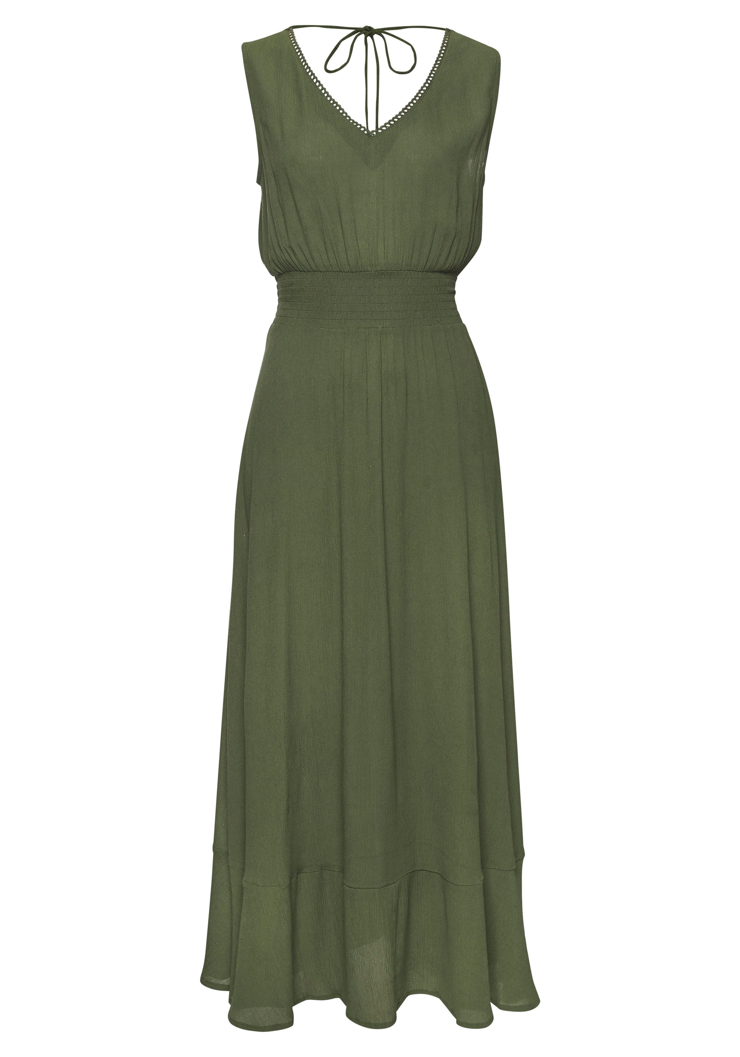 s.Oliver Maxikleid aus gekreppter Viskose zum günstig online kaufen