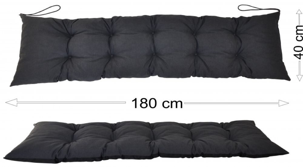 Rattani Polsterauflage Polster Kissen für Gartenbank Gartenmöbel 180 x 40 cm, (1 Stück, Sitz oder Rückenkissen), Unterseite Wasserabweisend . Oberseite in vielen Farben .