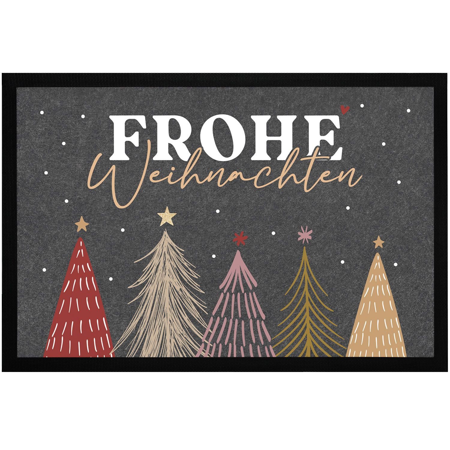 MoonWorks Fußmatte Fußmatte Frohe Weihnachten winterliches Skandi-Style Bau günstig online kaufen
