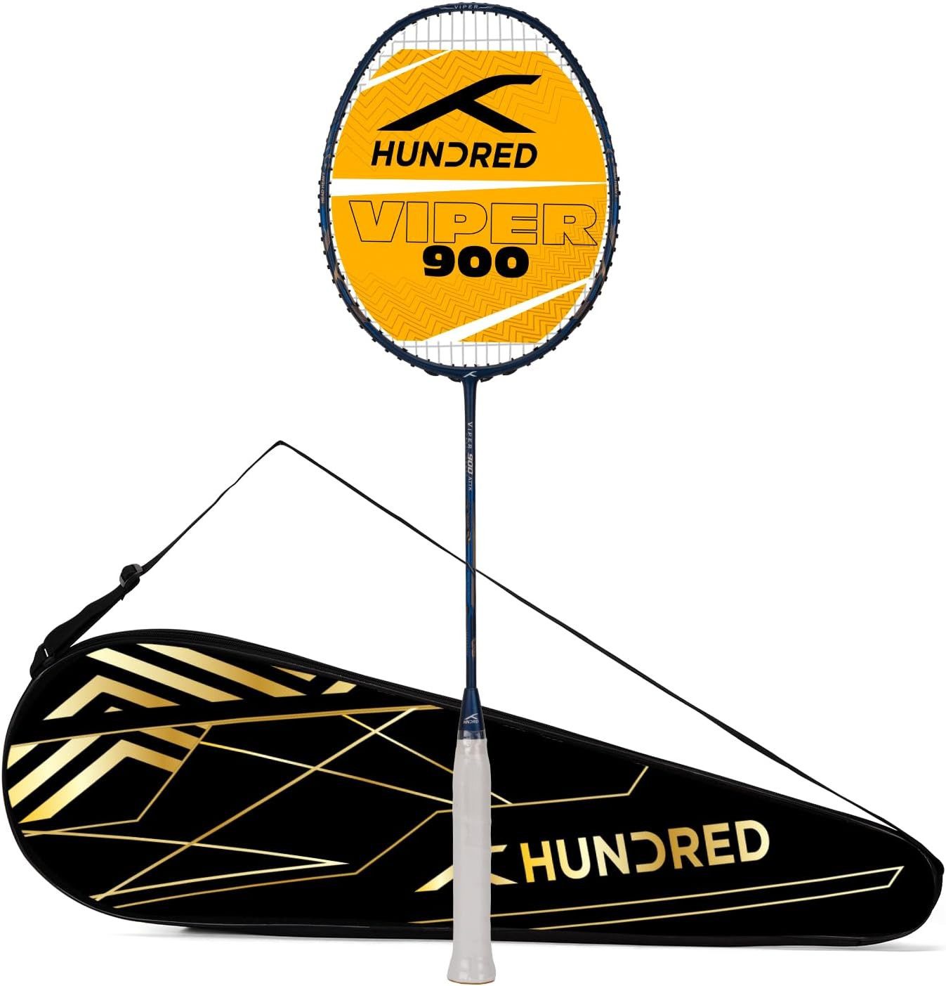 Badmintonschläger Viper 900 Carbon Fibre Strung Badmintonschläger mit Vollbespannung