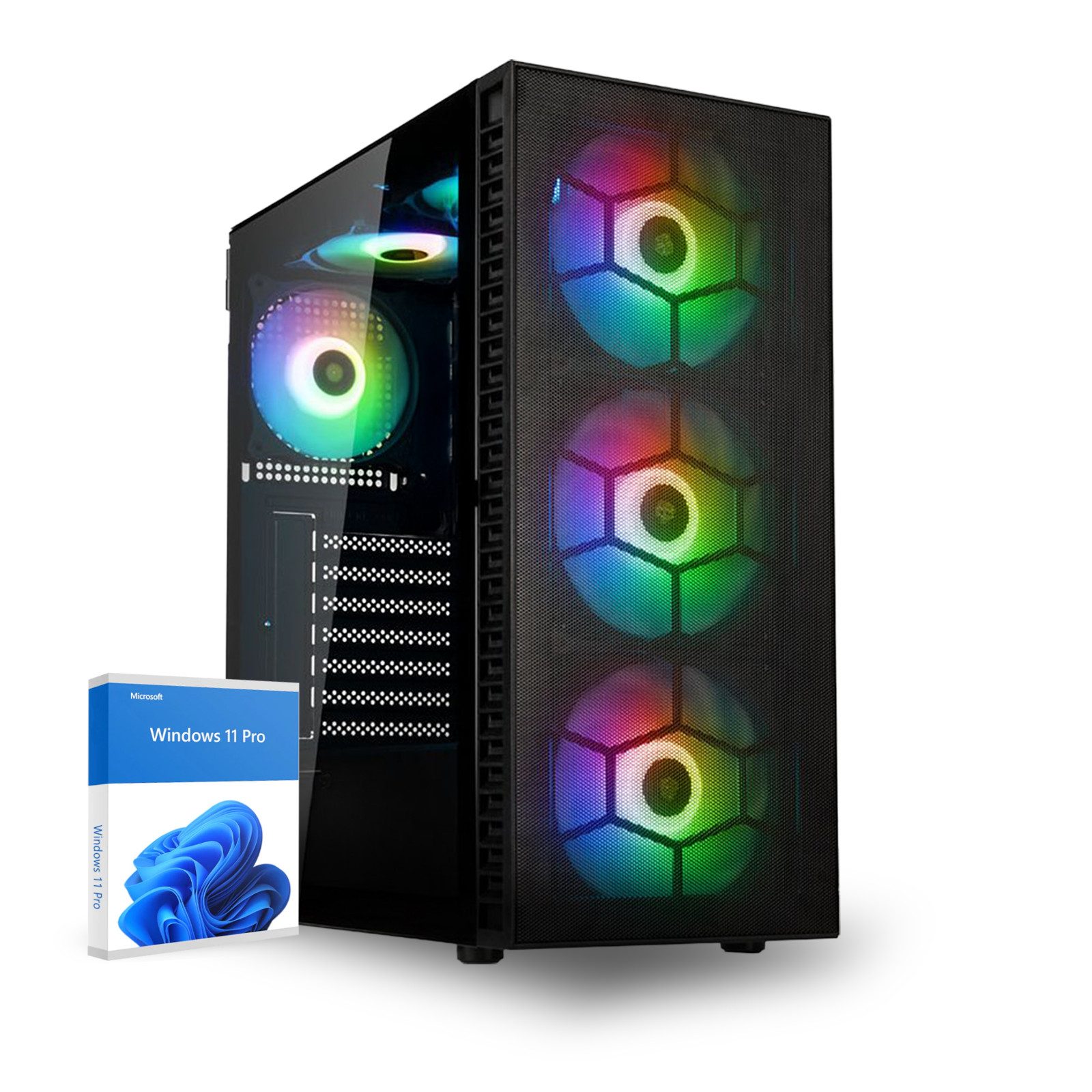 dcl24.de Gamer PC Ryzen 7 5700X, RTX5060Ti, 16GB RAM, 1TB SSD Gaming-PC (AMD Ryzen 7 5700X, RTX5060Ti, 16 GB RAM, 1000 GB SSD, Luft, Windows 11 Pro, WLAN)