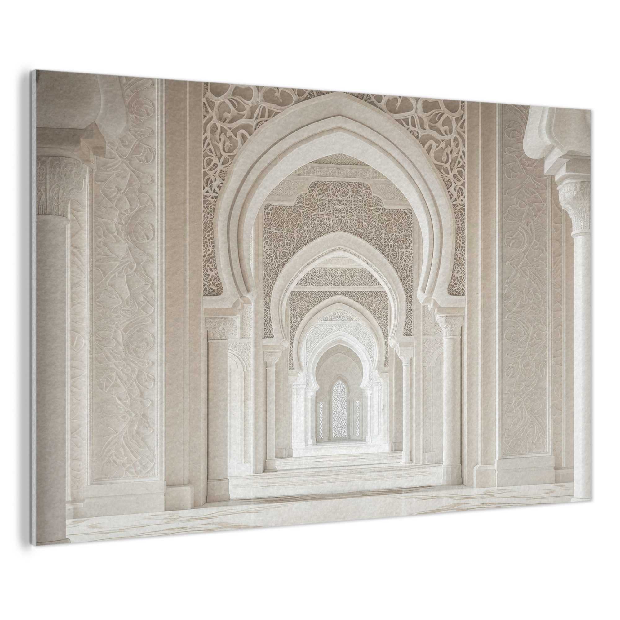 MuchoWow Gemälde Moschee - Architektur - Ramadan - Islamisch, Fotodruck (1 St), Akustikbilder XXL, Wandpaneele, Schalldämmung, Paneele 140x90 cm