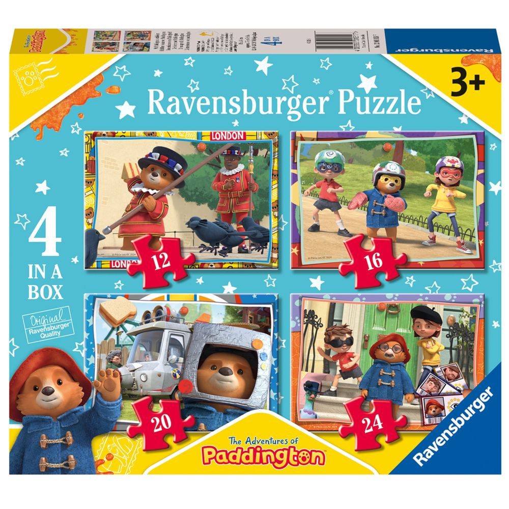 Ravensburger Puzzle 4 in 1 Puzzle Box Paddington Bär Ravensburger Kinder Puzzle, 24 Puzzleteile