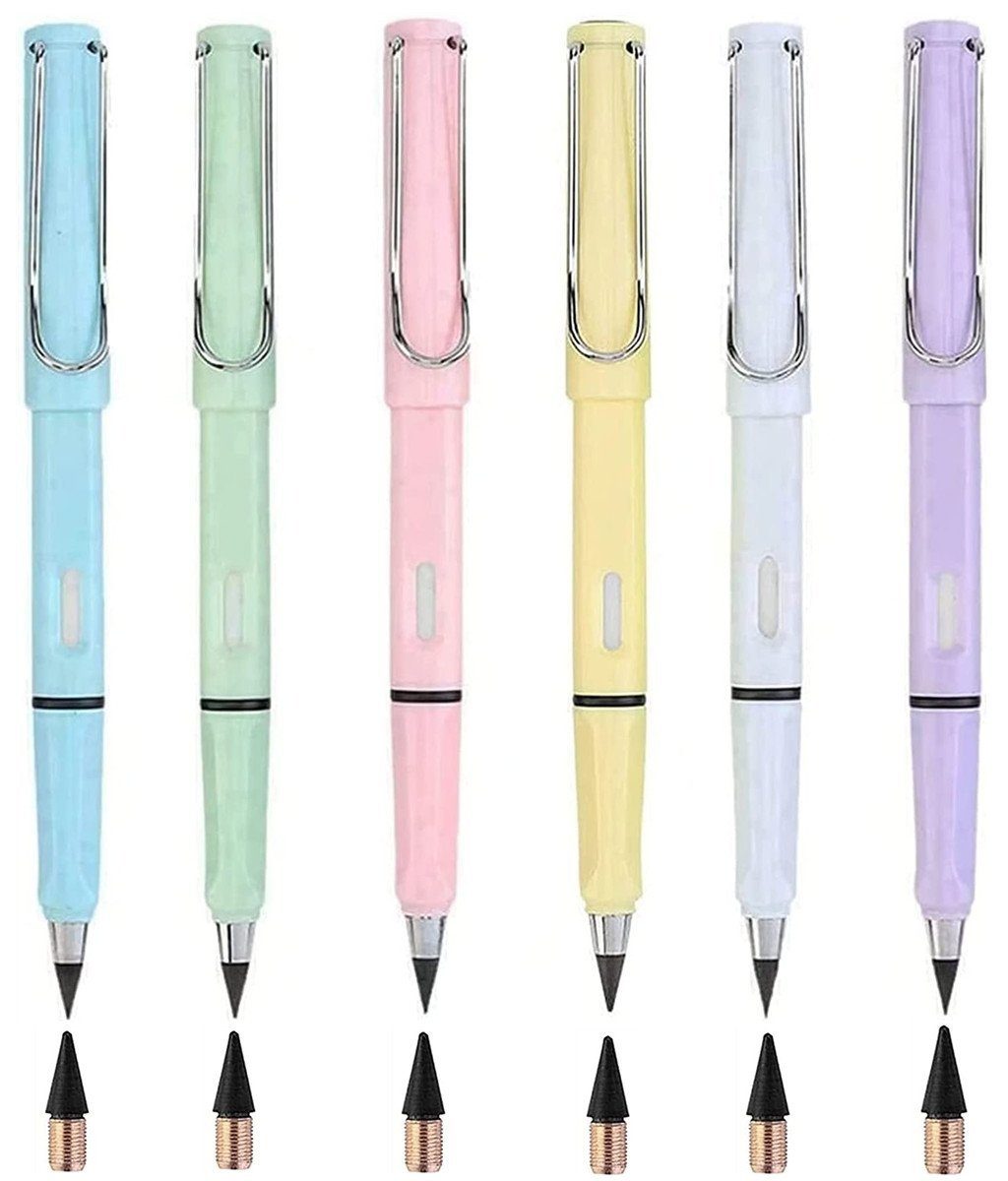XDeer Bleistift Beliebte Bleistift,Ewiger Bleistift,Tintenlose,Unendlicher Bleistift, (6-tlg)