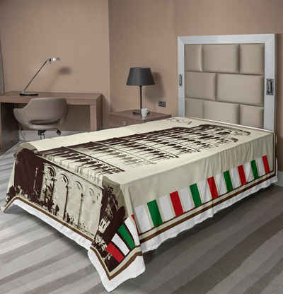 Betttuch weiches bequemes oberes Bettlaken dekoratives Bett 1 Stück, Abakuhaus, Pisa Vintage berühmter italienischer Turm