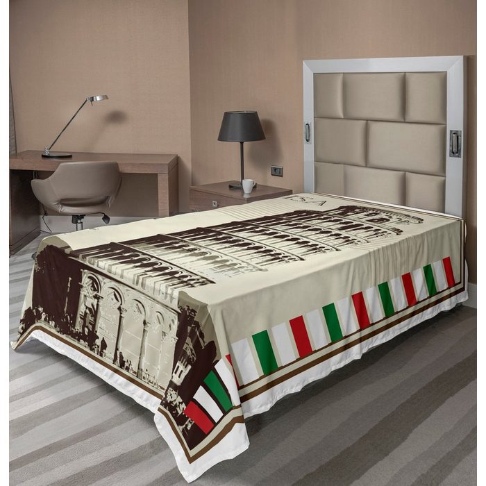 Betttuch weiches bequemes oberes Bettlaken dekoratives Bett 1 Stück Abakuhaus Pisa Vintage berühmter italienischer Turm