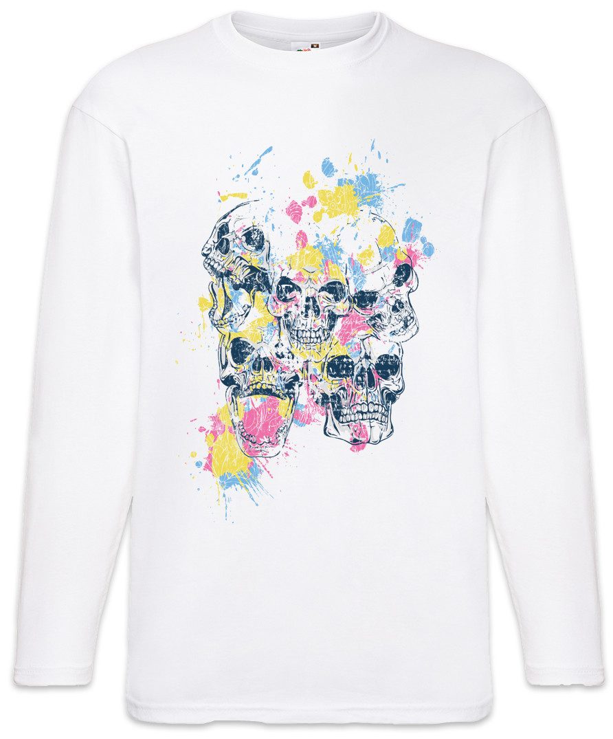 Langarmshirt Skull Ornaments Langarm T-Shirt Schädel Mexiko Sugar Gang Latino