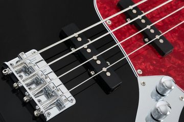 Rocktile E-Bass Pro JB-30BK 70's Deluxe Elektrobass, Jazz-Style, Bassgitarre - 2 Single-Coil Tonabnehmer