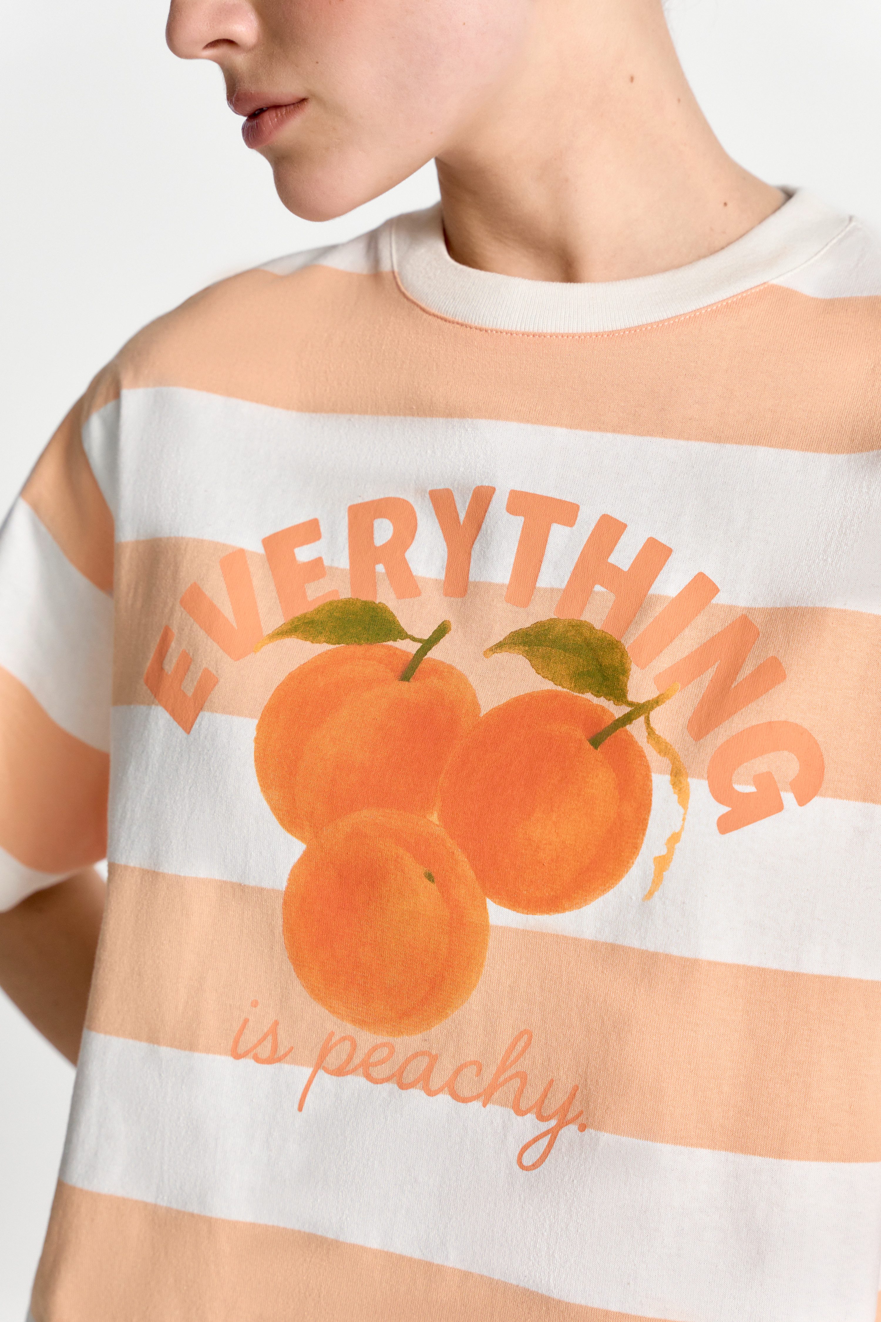 RICHROYAL T-Shirt Regular fit mit Aprikosenprint günstig online kaufen