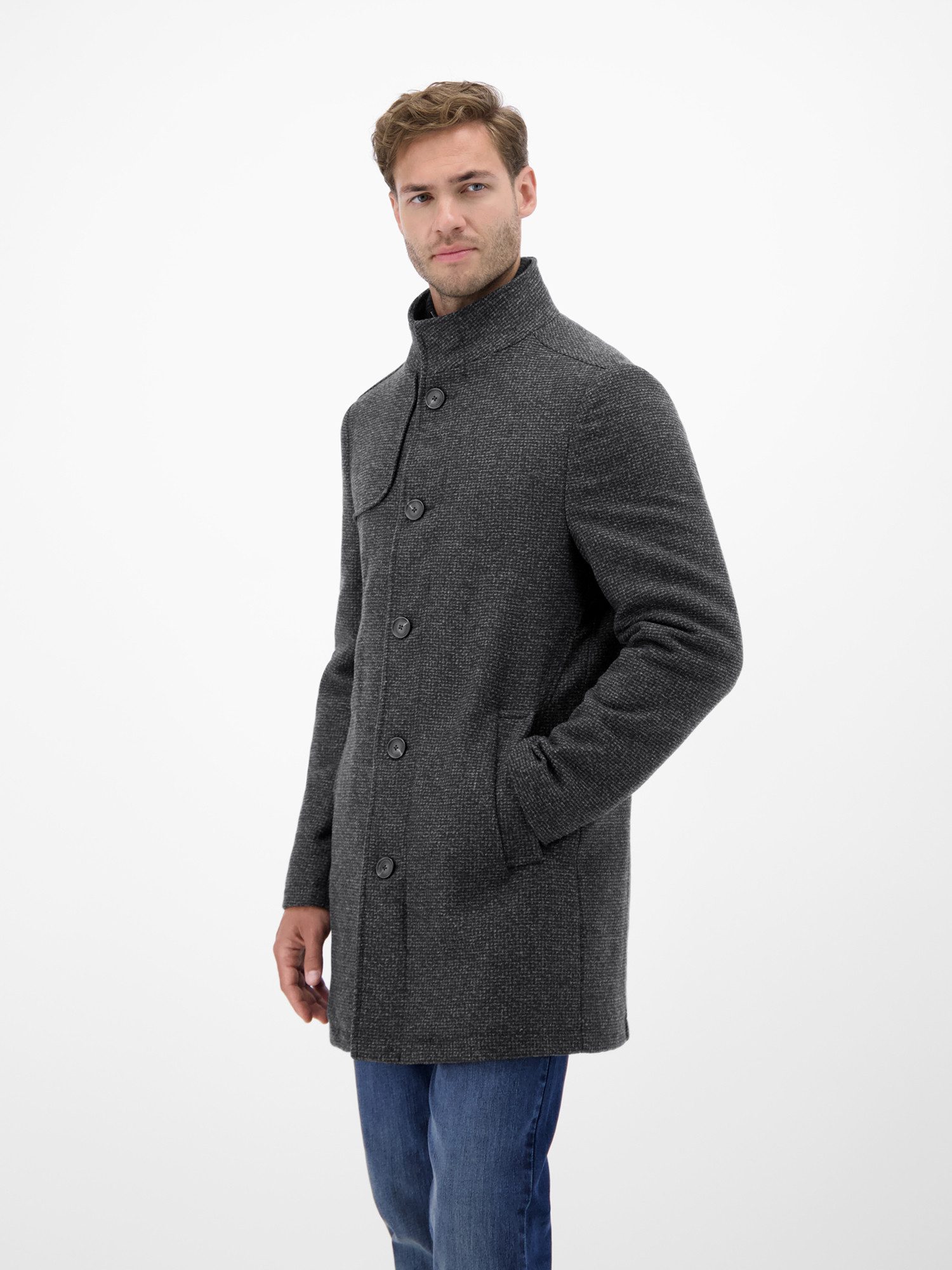 LERROS Wollmantel Sportiver Wollmantel für Herren
