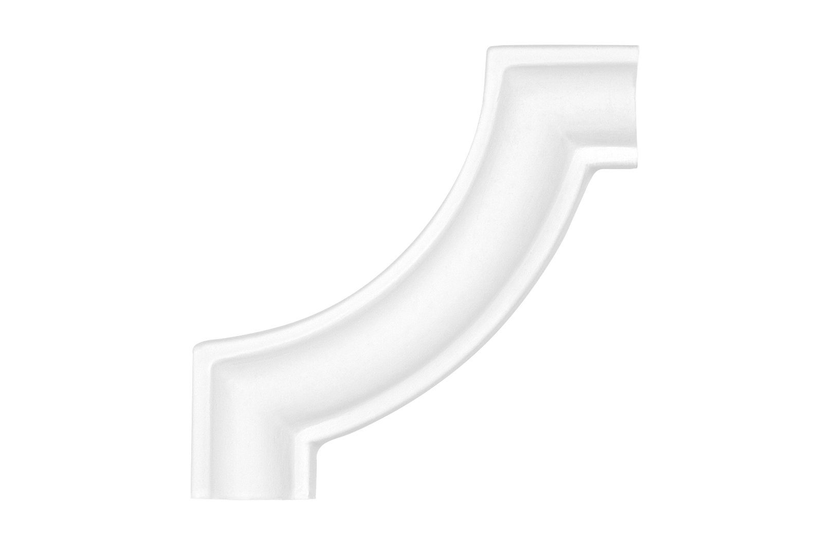 Hexim Perfect Stuckleiste AD340-12, Wand- und Deckenumrandung aus PU - Segment als Ergänzung zur Flachleiste, hart & stoßfest, weiß - Spiegelrahmen