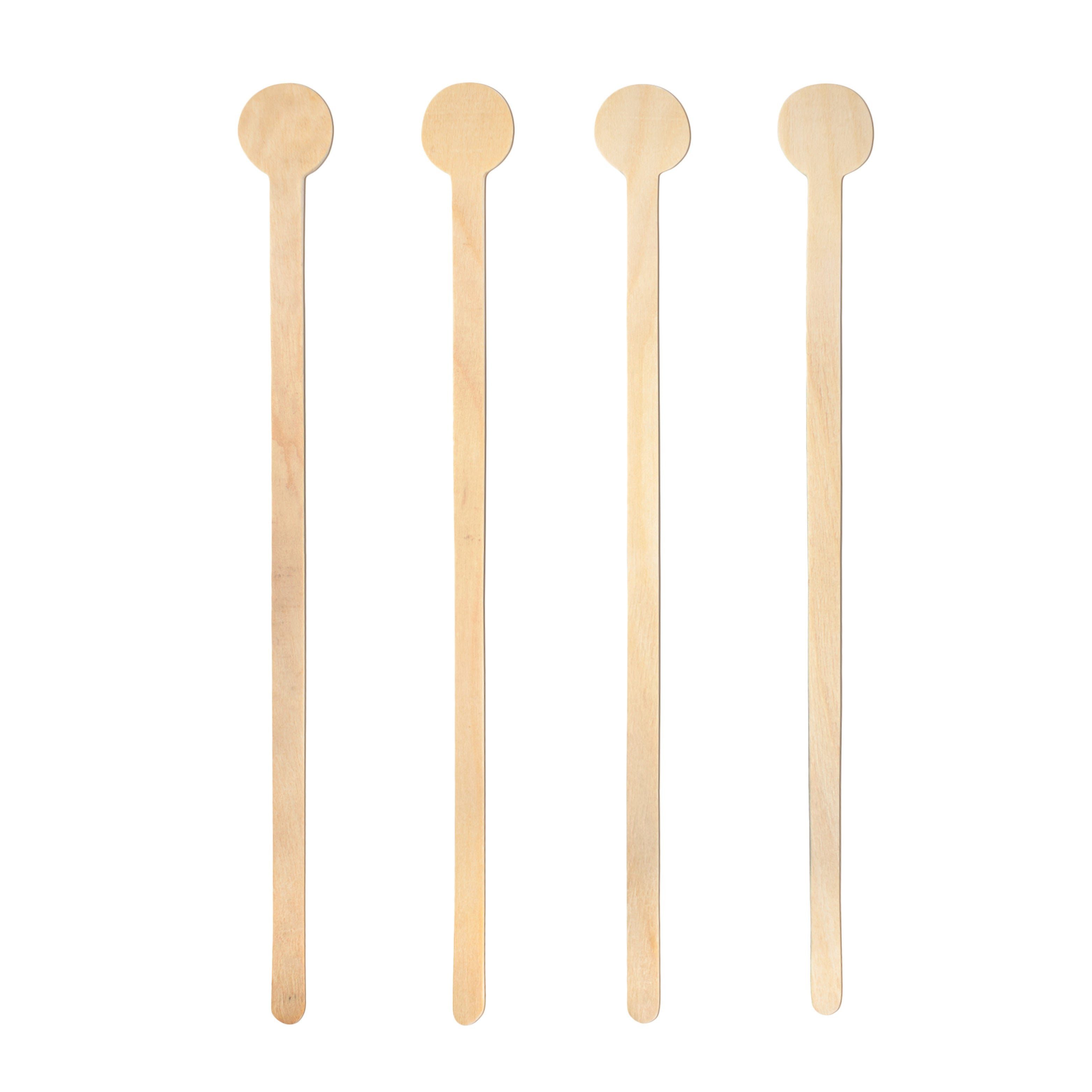 Thumbnail - wisefood Rührstab Holz Rühstäbchen mit rundem Griff - 18cm - 100, (500-St)
