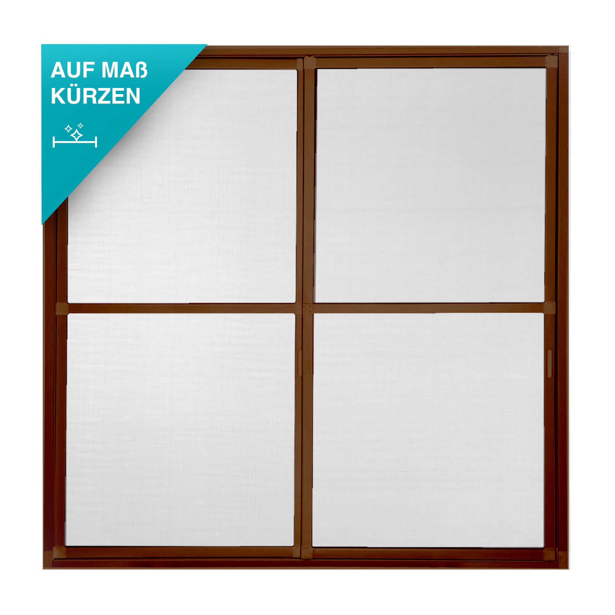 APANA Захист від комах-Tür Fliegengitter Захист від комах Schiebetür Doppelschiebetür 240 x 240 cm, Farbe: braun