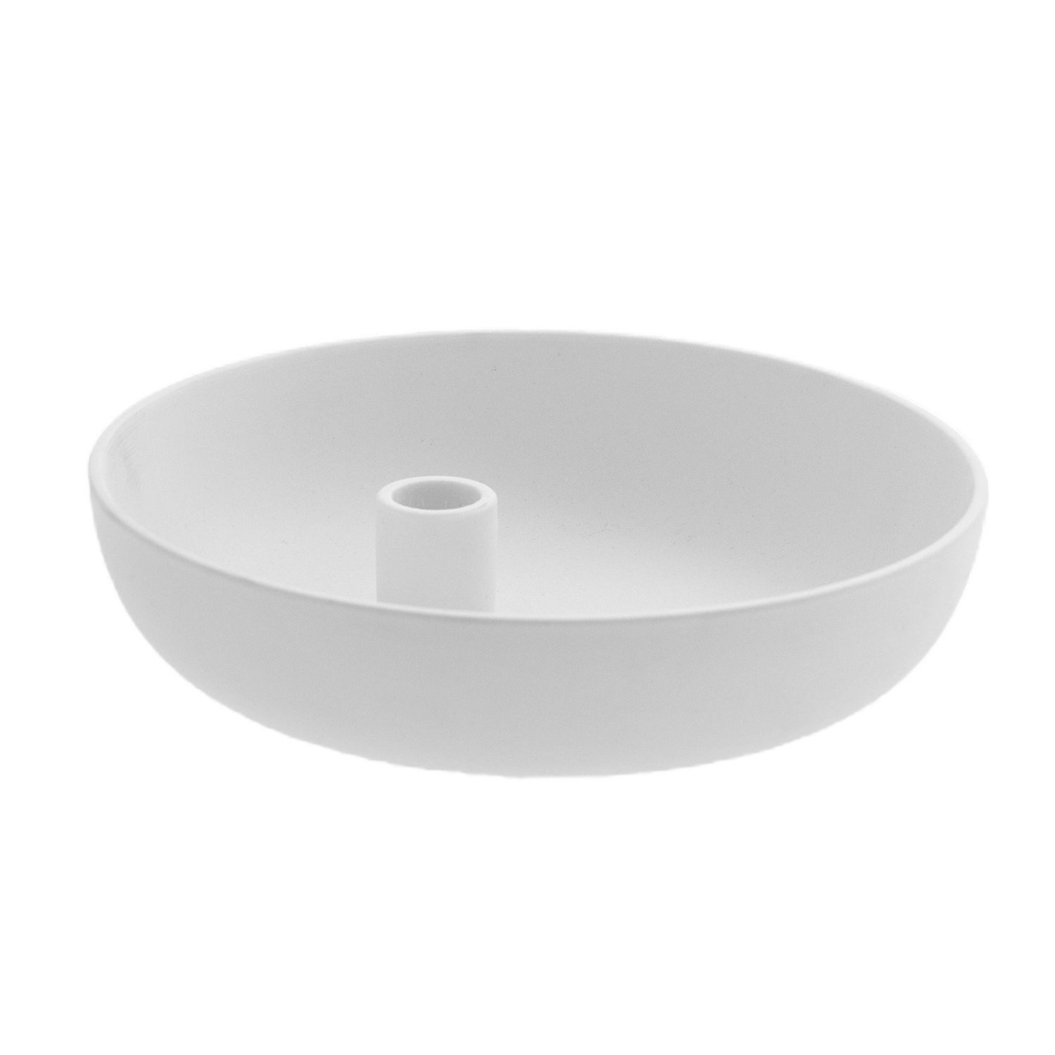 Storefactory Scandinavia Kerzenständer Kerzenhalter LIDATORP L weiß, Ø 21x5cm