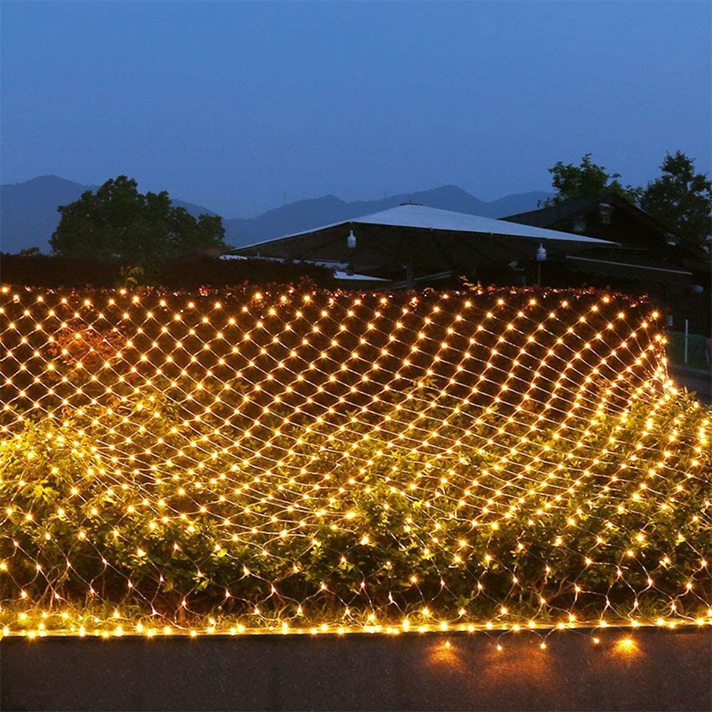 Modi Timer, 8 Gelb Netz Zimmer MUPOO LED Lichtketten Lichternetz,Lichterkette Stecker mit für Lichtervorhang Fernbedienung Deko mit 880-flammig, LED-Lichternetz Weihnachten