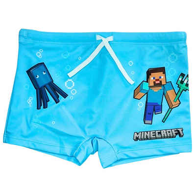 Minecraft Badehose Steve & Enderman Schwimmhose - Jungen Bademode Gr. 116 - 140 cm