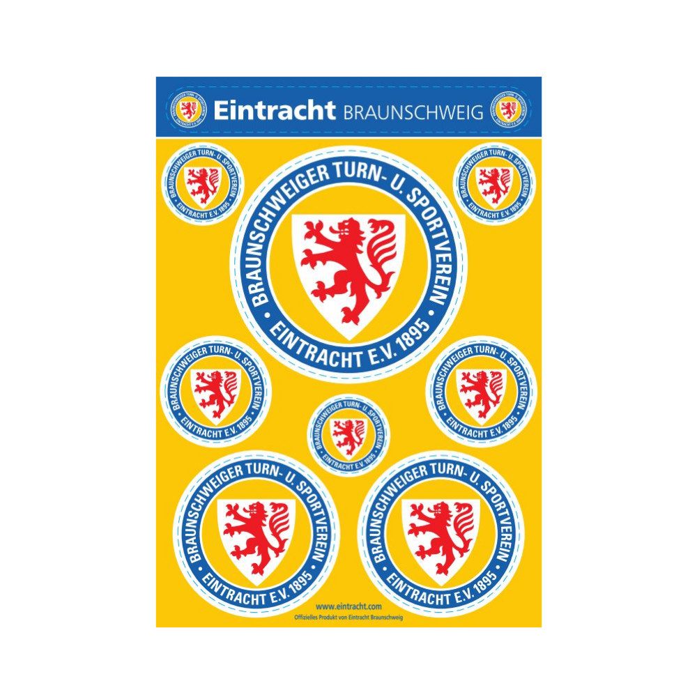 Eintracht Braunschweig Aufkleber Eintracht Braunschweig A5 Aufkleber Set - Logo