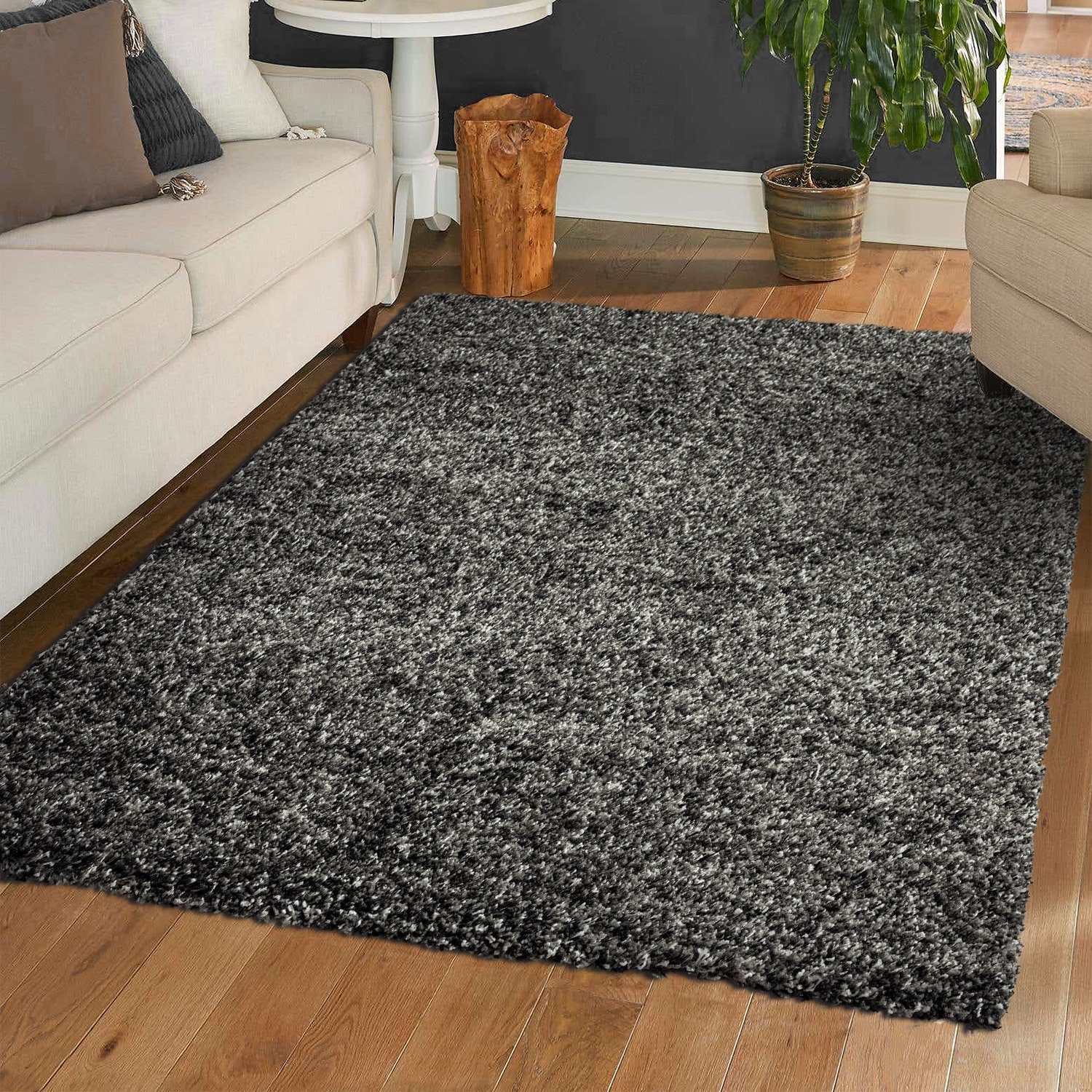 Vimoda Hochflor-Teppich LUX Shaggy Hochwertige Premium Qualität, Rechteckig, Höhe: 30 mm, Läufer hochflor Shaggy Einfarbig extra Dicht & weich für Wohnzimmer