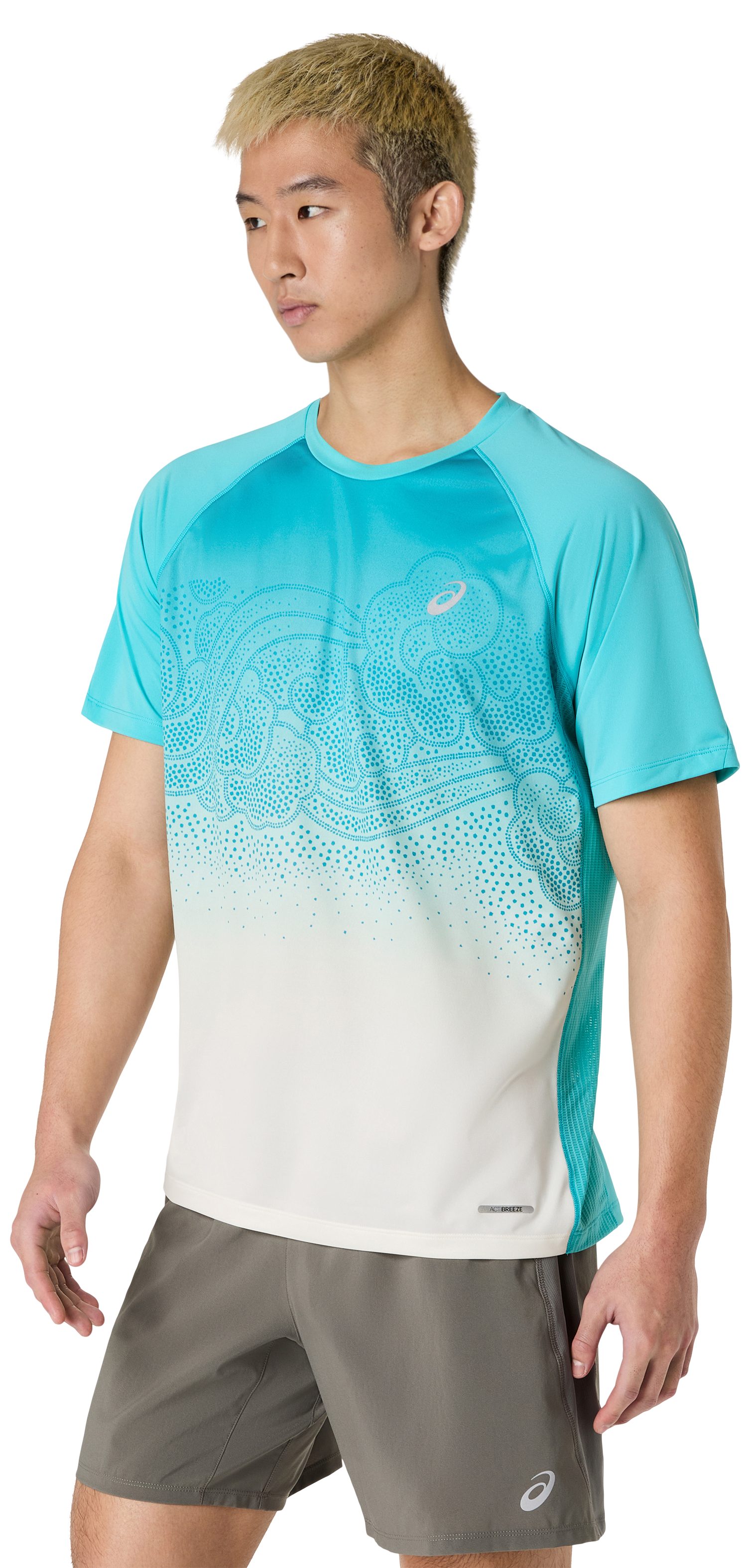 Asics Laufshirt ROAD FADE SS TOP Kurzarm, für Erwachsene, mit Grafik-Print, mit Mesh-Einsätzen