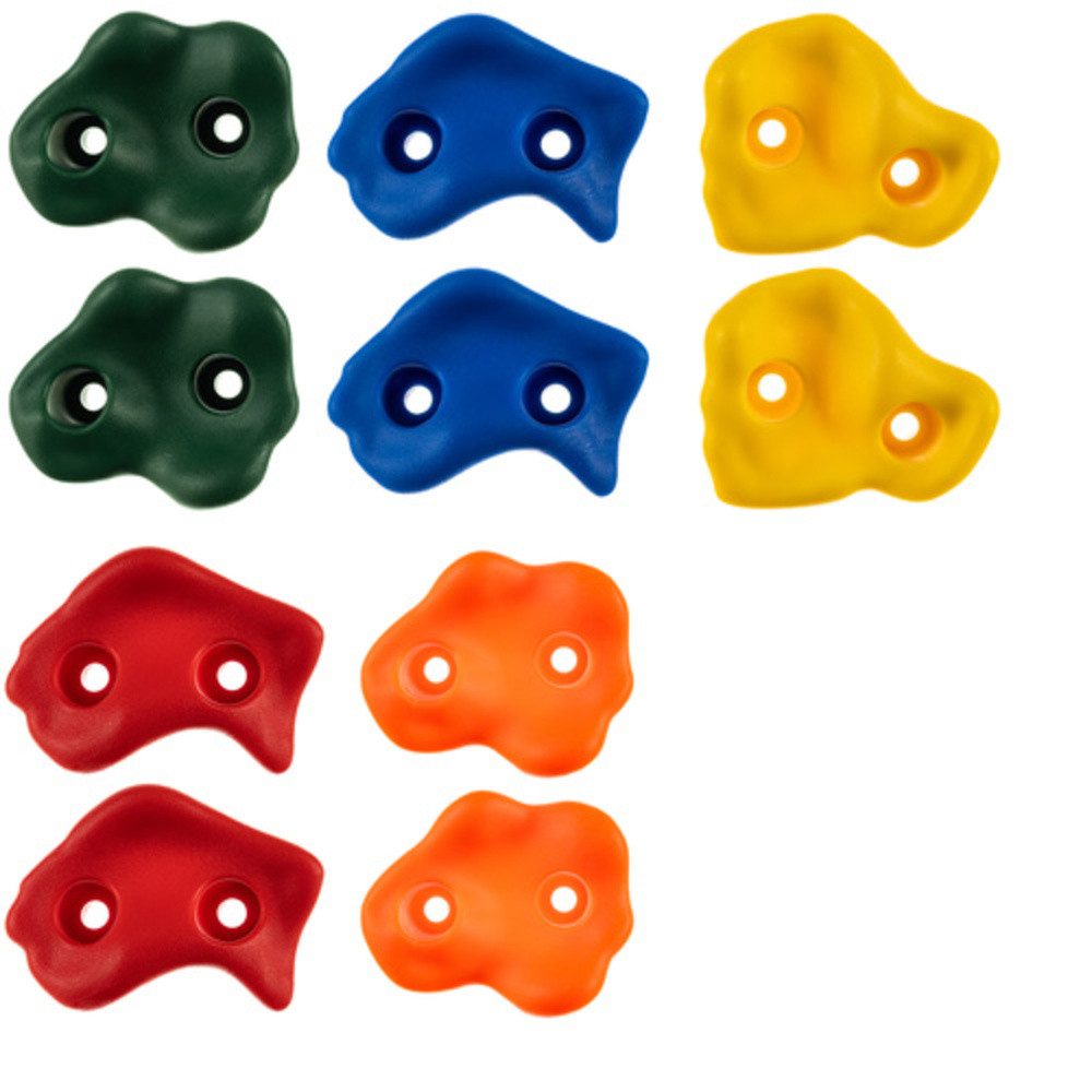 KRUZZEL Kletterwand Klettersteine Griffe für Kinder, (Spar-Set, 10-St., Geschicklichkeit), Rutschfeste Oberfläche für mehr Griffkraft bei jeder Witterung