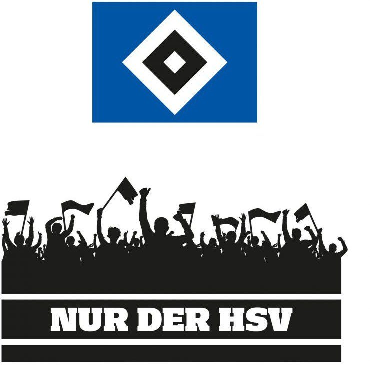 Wall-Art Wandtattoo Nur der HSV Fans und Logo (1 St)