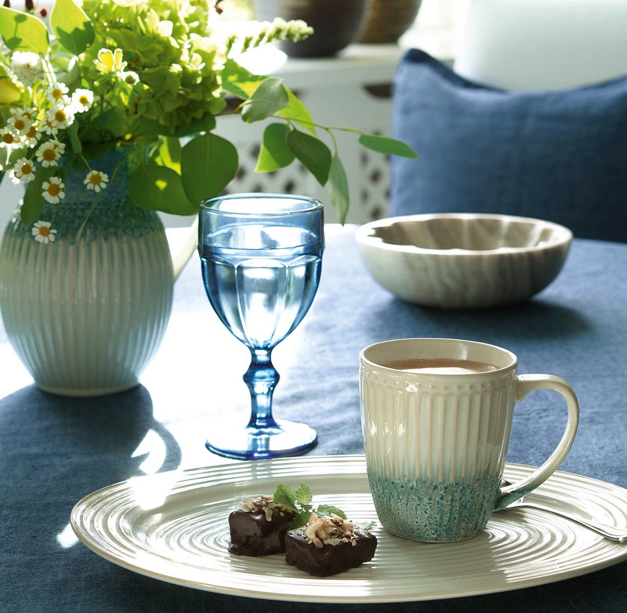 Greengate Speiseteller Dunes Speiseteller white 27cm
