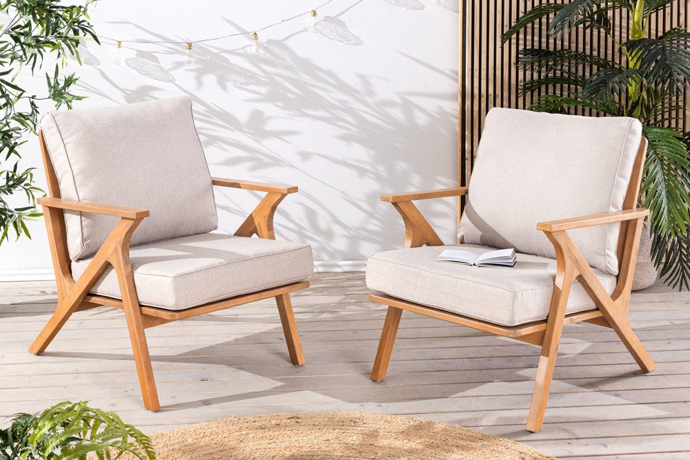 riess-ambiente Gartensessel COMFORT LINE natur beige · wetterfester Lounges günstig online kaufen
