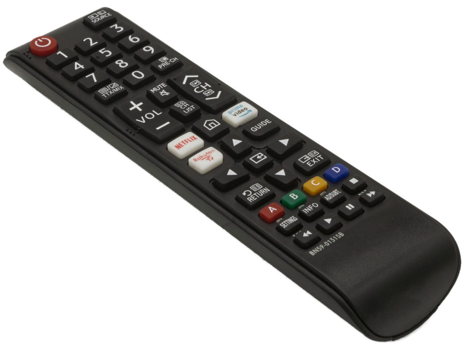 azurano Ersatz für SAMSUNG BN59-01315B Universal-Smart-TV-Fernbedienung (für 2018-2022 SAMSUNG UE Quantum Crystal - Netflix, Prime & Rakuten)