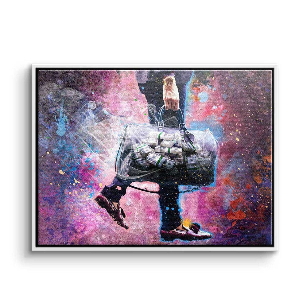 DOTCOMCANVAS® Leinwandbild, Leinwandbild Pop Art Der Gentleman Motivation Mindset Motiv mit premiu weißer Rahmen